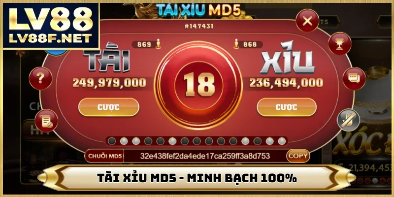 Tài Xỉu MD5 - Minh Bạch 100% Và Trả Thưởng Cao Tại LV88