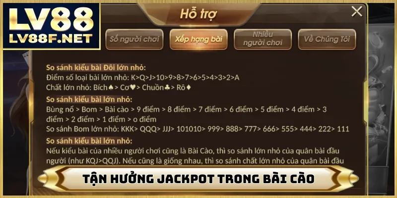 Tận hưởng Jackpot trong bài cào